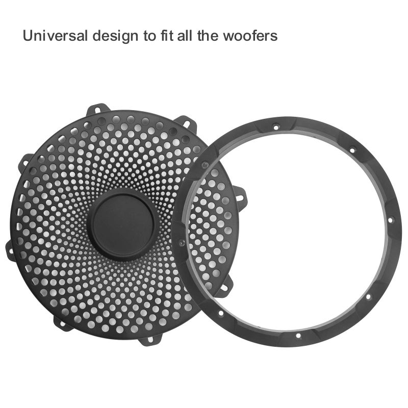 RECOIL 10-Inch High Excursion Black Steel Mesh Subwoofer Grille - Image 2